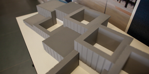 3D model of retaining wall