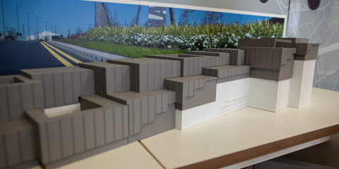 3D model of retaining wall