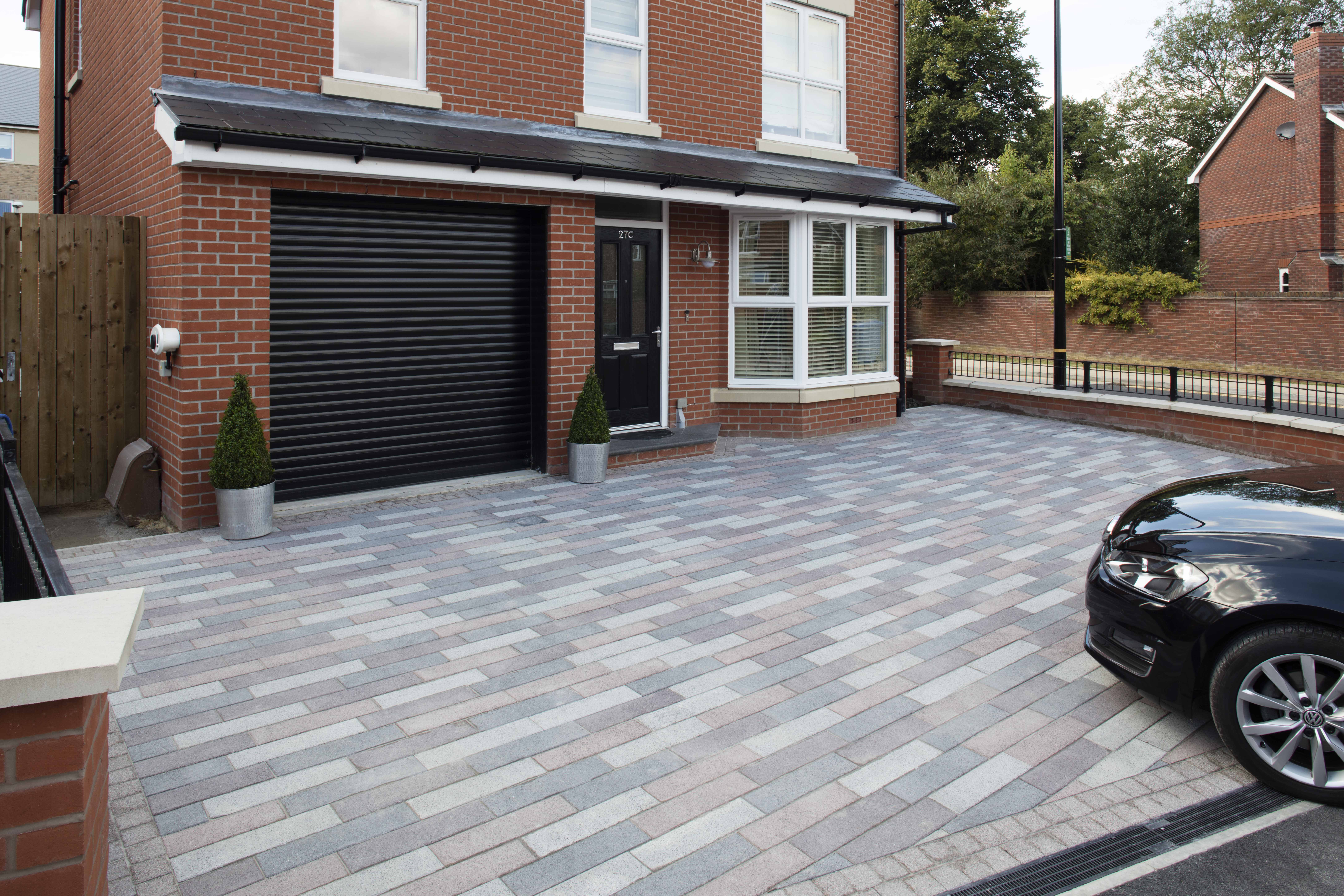 A grey Marshalls driveway