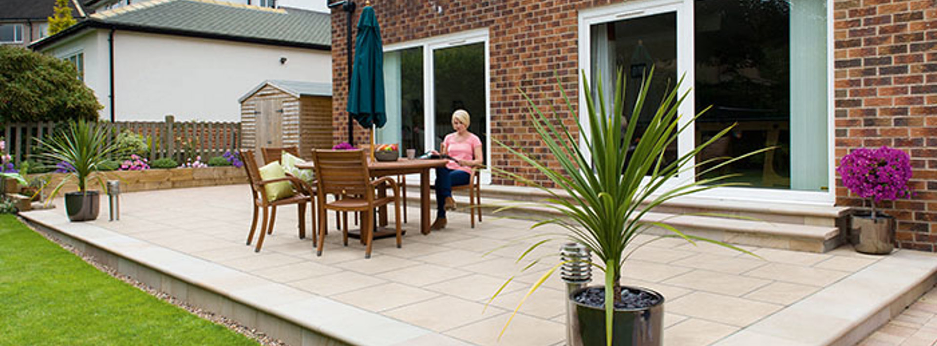 How to Lay a Patio on Concrete or over Paving Hero Image